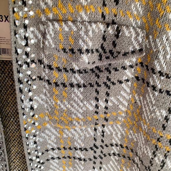 Seven Manor Cozy Jeweled Coat Cardigan SIZE 3X - Picture 4 of 7